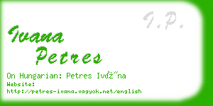 ivana petres business card